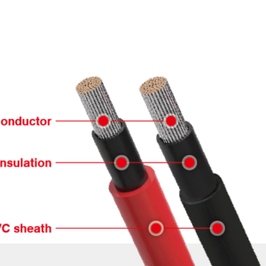 Cable solar fotovoltaico unipolar negro
